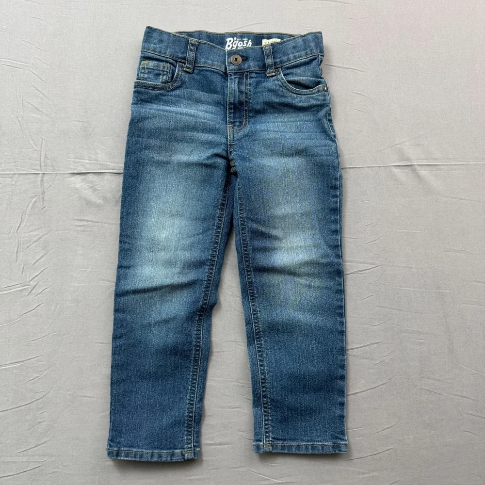 OshKosh B'gosh Boys Straight Leg Blue Jeans Medium Wash Size 5R Denim Pants